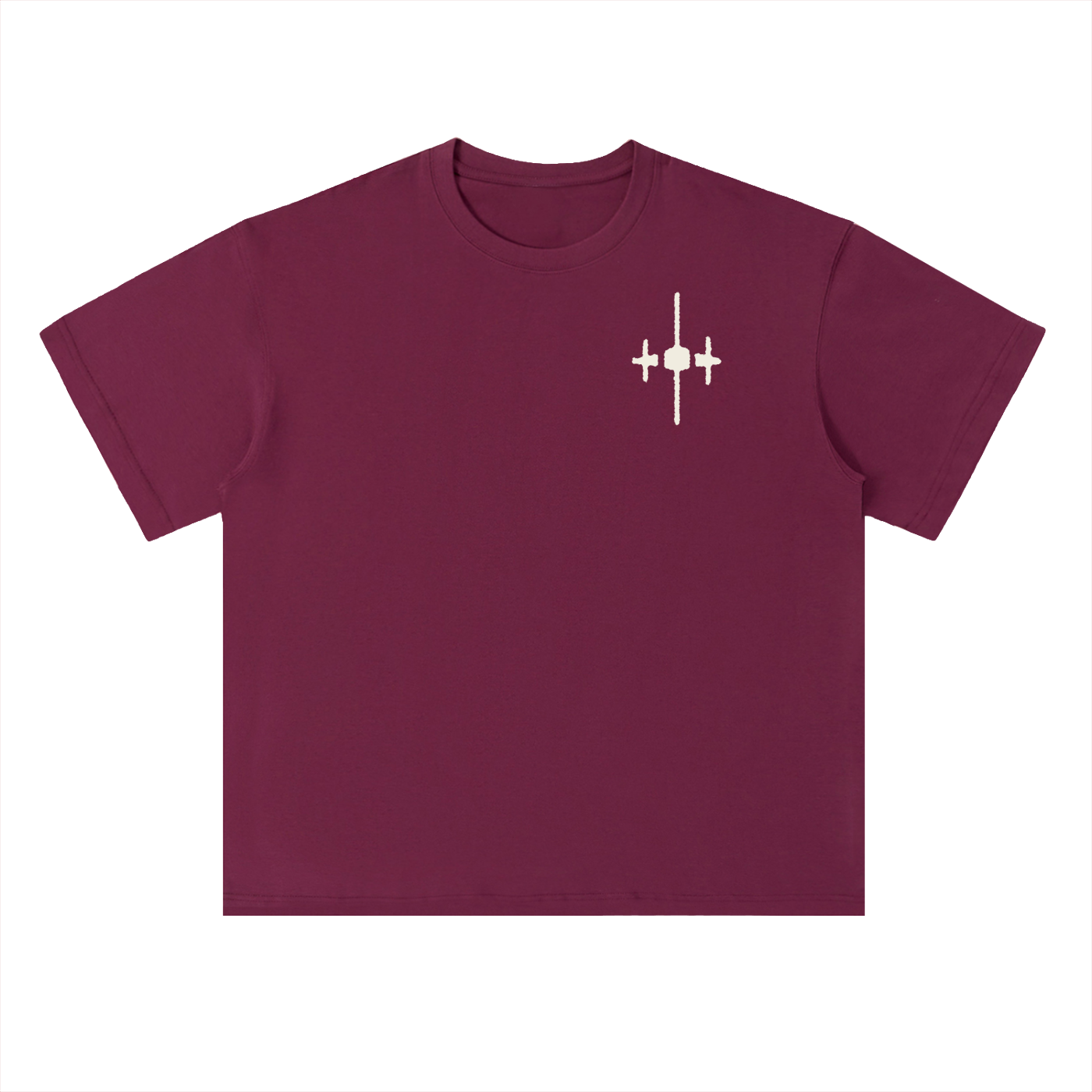 "+++" Heavyweight Drop Shoulder Cotton T-Shirt