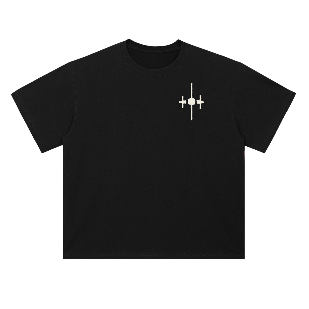 "+++" Heavyweight Drop Shoulder Cotton T-Shirt