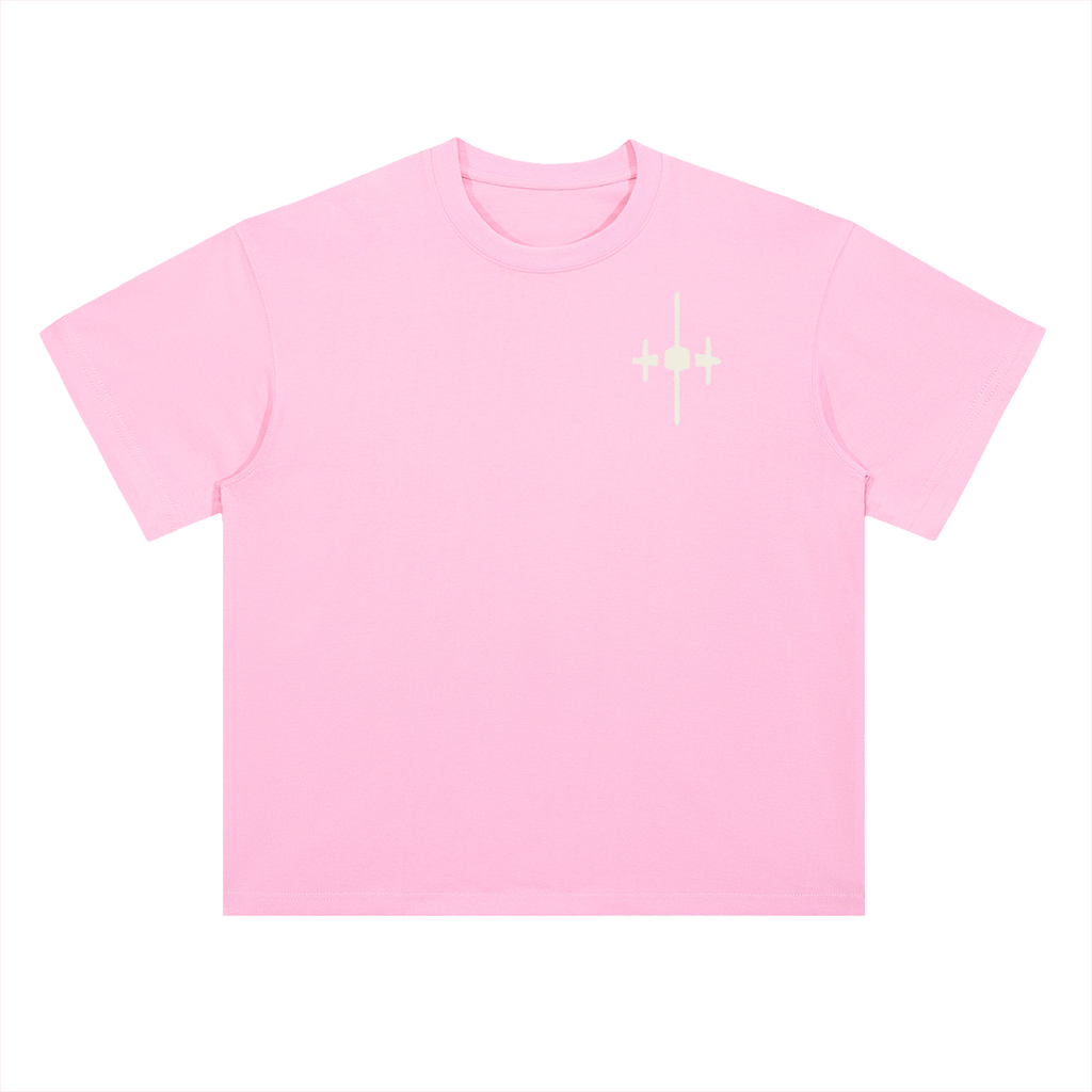 "+++" Heavyweight Drop Shoulder Cotton T-Shirt