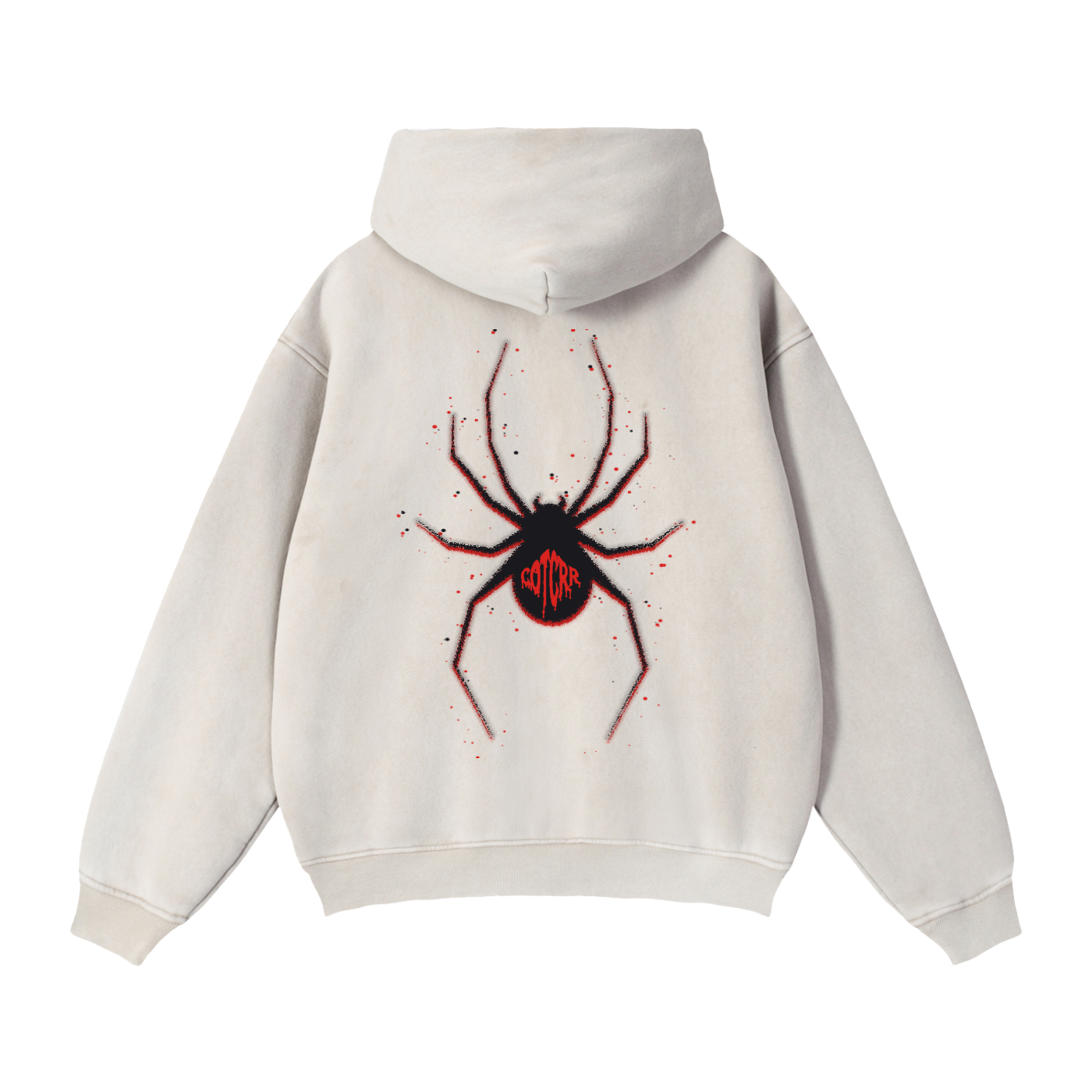 (LIMITED STOCK) "SPYDR" Zip-Through Boxy Fleece Hoodie
