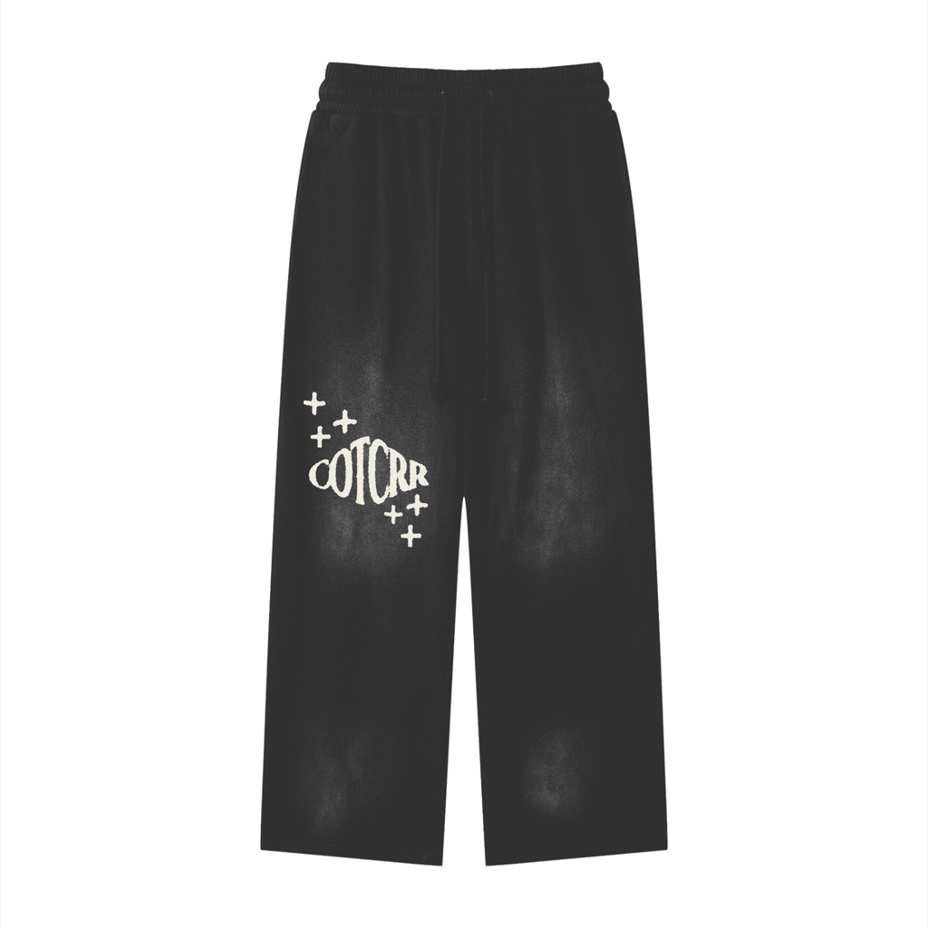 "+++" Sunfade Loose Fit Cotton Sweatpants