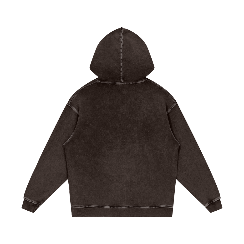 "COTCRR" Snow Washed Loose Cotton Hoodie
