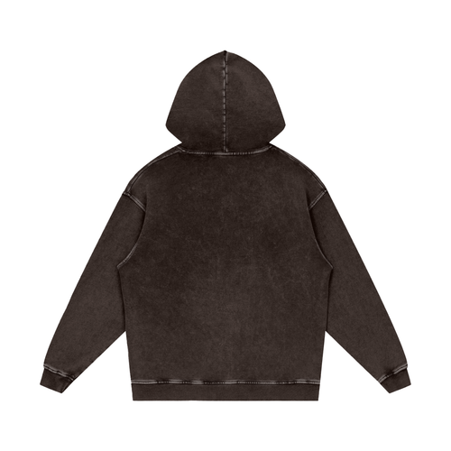 "COTCRR" Snow Washed Loose Cotton Hoodie